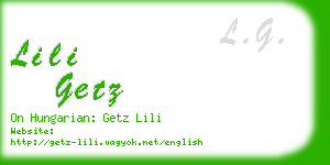lili getz business card